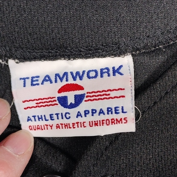 Teamwork athletic apparel mens short sleeved button down shirt size 34/36 - Picture 2 of 10